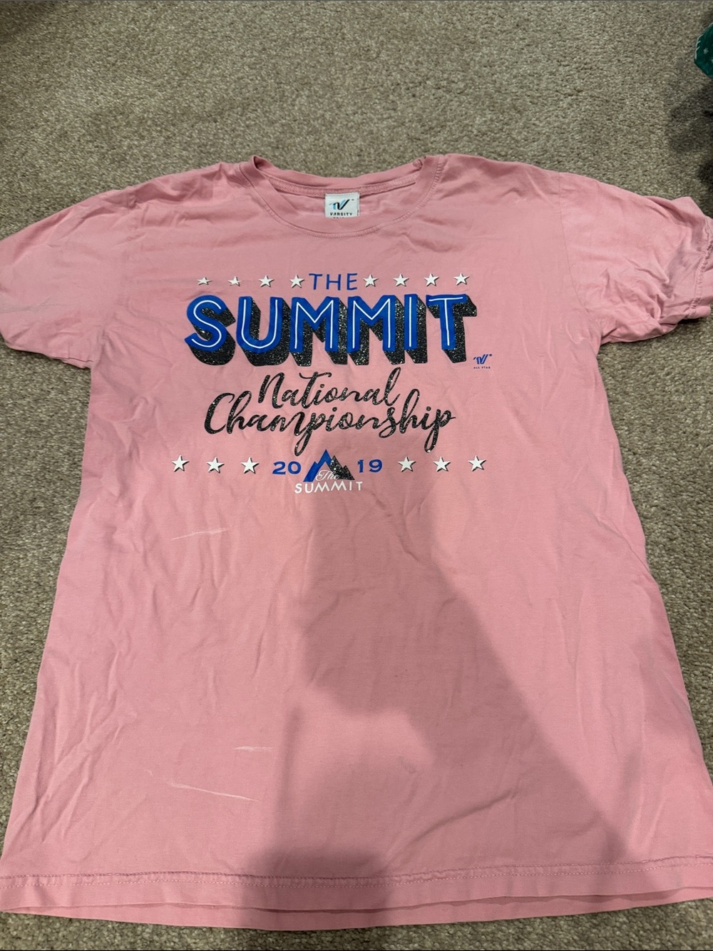 Varsity Pink "The Summit" National Championship Cheer Short Sleeve Tee
